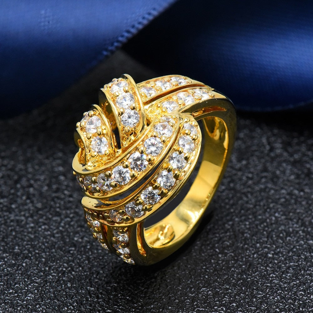 Hutang women's yellow gold wedding ring solid 925 sterling silver white zircon engagement bridal fine fashion jewelry 2020 new
