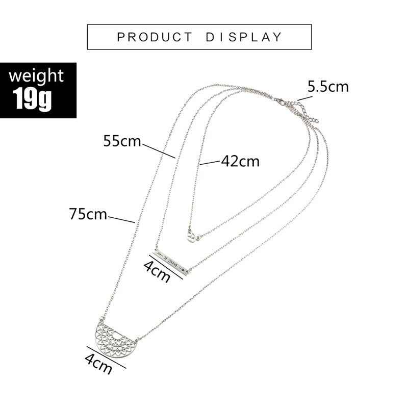 Hyperbole Big Geometric Choker Necklaces For Women Vintage Jewelry Handmade Hollow Design Statement Necklaces Femme