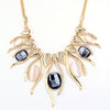 Hyperbole Big Necklaces & Pendants For Women Vintage Egg Shape Crystal Flower Pendant Necklace Round Stone Fine Jewelry