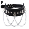 Hyperbole Choker Necklace Women Punk Hip Hop Jewelry On The Neck Chain Heart Necklace Black Collar Rivet Ladies Goth Accessories