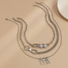 Hyperbole Dice Big Hollow Safety Pin Pendant Necklace for Women Ladies Gold Silver Color Chunky Chain Chokers Necklace Jewelry