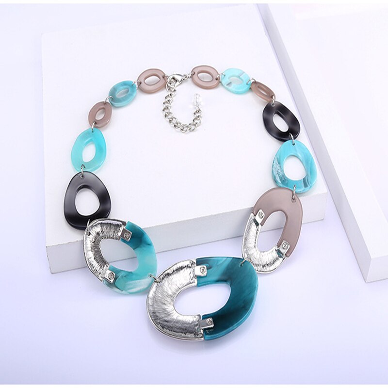 Hyperbole Jewelry Lady Acrylic Chokers Necklaces Europe-American Pendants Necklace Statement Necklace Gift Dropship