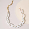 Hyperbole White Choker Necklace Jewelry Women Hollow Out Thick Chain Hip Hop Punk Chain Necklace Men Accessories