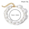 Hyperbole White Choker Necklace Jewelry Women Hollow Out Thick Chain Hip Hop Punk Chain Necklace Men Accessories