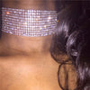 Hyperbolic Bling Diamante Choker Necklace Women Adjustable Patchwork Rhinestone Necklace Night Club Choker Necklaces