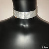 Hyperbolic Bling Diamante Choker Necklace Women Adjustable Patchwork Rhinestone Necklace Night Club Choker Necklaces