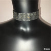 Hyperbolic Bling Diamante Choker Necklace Women Adjustable Patchwork Rhinestone Necklace Night Club Choker Necklaces