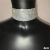 Hyperbolic Bling Diamante Choker Necklace Women Adjustable Patchwork Rhinestone Necklace Night Club Choker Necklaces