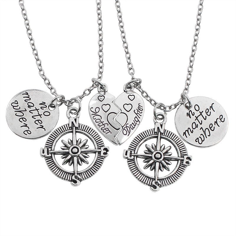 I Love You Best Friends Jewelry Puzzle BFF Key Lock Compass Tai Chi Broken Heart Pendants Necklaces For Women Men Couple Collier