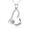 I Love You Mom Personalized Name Necklace 925 Sterling Silver Heart Pendant Mother's D Birthd Gift With Jewelry box