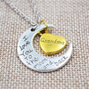 I Love You To The Moon And Back Silver Necklace Vintage Family Necklaces Pendants Fashion Women Jewelry Mom Christmas Gift