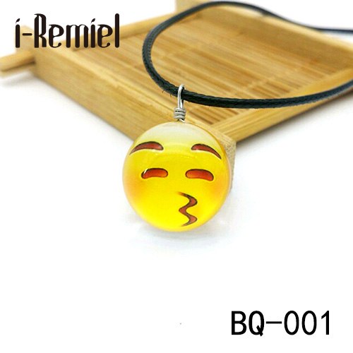 2020 Limited Collares Collier Color Emoji Jewelry Accessories Fashion Emoticons Glass Cabochon Necklace & Pendant Fine