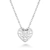 I&zuan Brand 925 Sterling Silver Necklace For Women Fine Jewelry Yellow Gold Color Hollow Heart Simple Classic Style Pendant