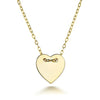 I&zuan Fashion Heart Shape Pendant Sterling Silver Jewelry Glaze Yellow Gold Color Jewelry For Women 925 Silver Pendant Necklace