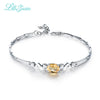 I&zuan Sterling-Silver-Jewelry Bracelet For Women Yellow Crystal 925 Sterling Silver Bracelets Chic Fine Jewelry Accessory 8596