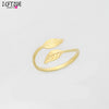 Silver Gold Colour Engagement Ring Bague Finger Anillos Double Leaf Ring for Women Anel Falange Body Jewelry
