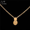 Silver Rose Gold Erkek Kolye Pineapple Charm Pendant Necklaces Chain Stainless Steel Jewelry For Women Bridesmaid Gift