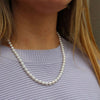 ICFTZWE White Simulated Pearl Necklace For Women Girls Beads Gold Simulated Pearl Chain Elegant 2021 Jewelry Accessories