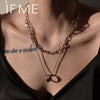 IF ME Punk Cuban Gold Color Snake Chain Choker Necklaces for Women Trendy Aesthetic Thick Clavicle Necklaces  Jewelry