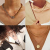 IF ME Punk Cuban Gold Color Snake Chain Choker Necklaces for Women Trendy Aesthetic Thick Clavicle Necklaces  Jewelry