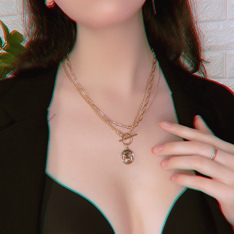 IF ME Punk Cuban Gold Color Snake Chain Choker Necklaces for Women Trendy Aesthetic Thick Clavicle Necklaces  Jewelry