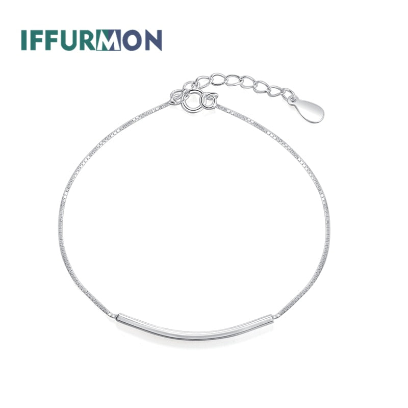 Fine Bracelets Sterling Silver Bangles Wedding Anniversary Round Charm Bracelet For Women Silver 925 Bracelet