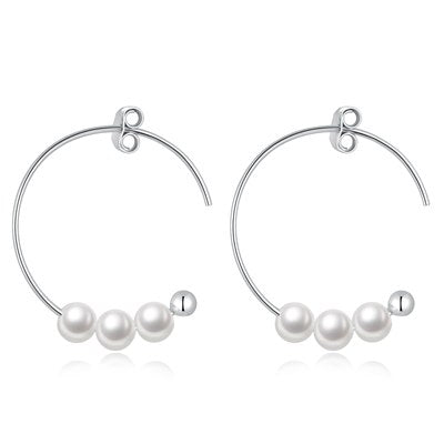 Fine Drop Earrings 925 Sterling Silver Real Pearl Earring Wedding Earrings For Women Big Charms Jewelry Gift