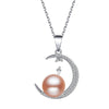 Fine Necklaces 925 Sterling Silver Pendant Pearl Wedding Moon Necklace Women Long Bohemian Jewelry