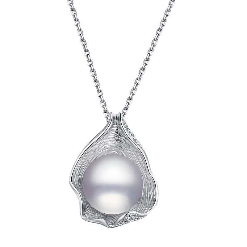 Fine Necklaces Pearl Pendants 925 Sterling Wedding Party Silver Necklace Women Chain Bohemian Jewelry