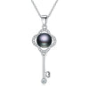 Fine Necklaces Natural Pearl Necklace Sterling Silver Wedding Key Pendants For Women 925 Jewelry