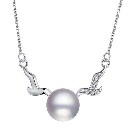 Fine Necklaces Pendants 925 Sterling Silver Pearl Party Chain For Women Costume Jewelry Accessories