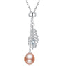 Fine Necklaces Pendants Sterling Silver Chain Party Pearl Necklace For Women Plant Leaf 925 Jewelry