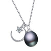 Fine Necklaces Sterling Silver 925 Women Pendants Wedding Anniversary Trendy Chain Natural Pearl Jewelry