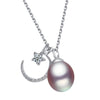 Fine Necklaces Sterling Silver 925 Women Pendants Wedding Anniversary Trendy Chain Natural Pearl Jewelry