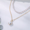 IFMIA 2021 Double Layer Chain Gold Color Choker Cute Romantic Women Pearl Pendant Necklace Girl Chocker Collar Collier