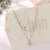 IFMIA 2021 Double Layer Chain Gold Color Choker Cute Romantic Women Pearl Pendant Necklace Girl Chocker Collar Collier