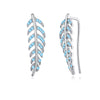 2020 Newest 925 Sterling Silver Ear Hook Leaf Shape Micro Paved Clear CZ Crystal Stud Earrings for Women Wedding Brincos