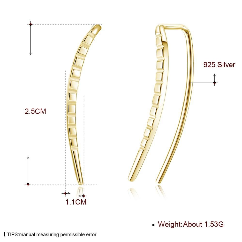 2020 Newest 925 Sterling Silver Stud Earrings Simple Design Straight Ear Hook for Women Party Fine Jewelry Brincos Bijoux