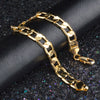 6/8/10/12 MM Classic Chain Bracelet Gold Color Bracelet Co Men Gold Bracelet Link Wedding Jewellery Pulseira de Ouro