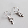 Brand New S925 Sterling Silver Hollow Big Round with Strip Drop Earrings Hiphop Rock Simple For Women Accessories Jewelry