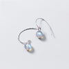 Elegant New S925 Sterling Silver Inl Single Multi Moonstone Stud Earrings for Women Fine Jewelry Best Gift Brincos