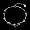 Hot Selling 925 Sterling Silver Charming Bracelet&Bangle for Women Star Round Fine Jewelry for Women Link Chain Party