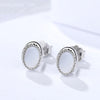 New Arrival Sea Shell Waterdrop Oval Shape Stud Earrings S925 Sterling Silver Brincos Fine Jewelry for Women Wedding Gift
