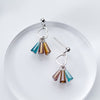 New Cute Drop Earrings S925 Sterling Silver Heart Shape Circle with Multi Crystal Dangle Pendant Fine Jewelry Ear Brincos
