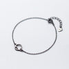 New Delicate Fine Jewelry S925 Sterling Silver Cosmic Planet Shape Accessories with Link Chain Bracelet Plated Gun Black