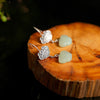 New Ear Hook S925 Silver Natural White Jade Drop Earrings for Women Vintage Ethnic Lotus Brincos Handmade Jasper Bijoux