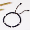 New Fashion Natural Agate Blue Sand Stone Beads Hop 925 Silver Bead Rope Bracelet Adjustable Jewelry For Women gift