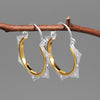 New Real 925 Sterling Silver Natural Creative Handmade Fine Jewelry Minimalist Lotus Flower Hoop Earrings for Women