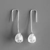 New Real 925 Sterling Silver Natural Crystal Handmade Designer Fine Jewelry Delicate Fresh Flower Drop Earrings for Women