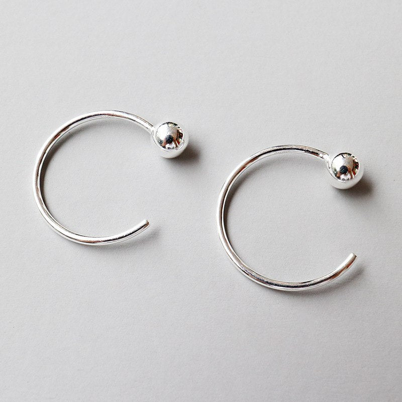 New Simple Stud Earings Fashion Jewelry Unisex Trendy Women/Men Brincos Round Ball Fine Bijoux Piercing Gifts Wholesale